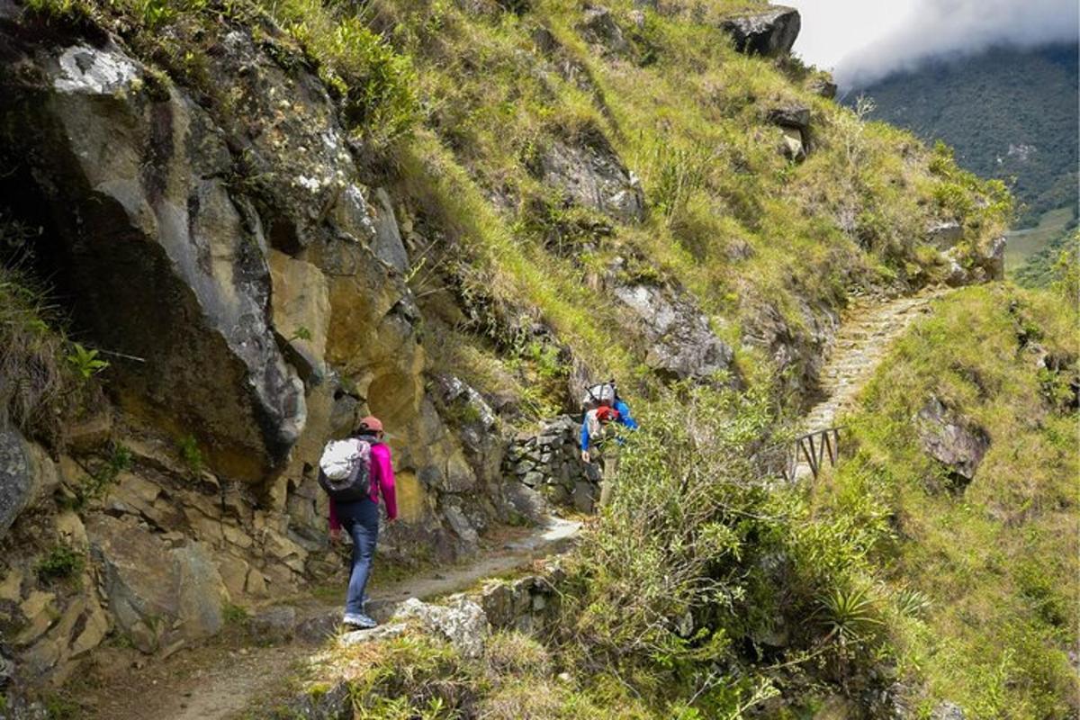 due persone che camminano su un sentiero in montagna
