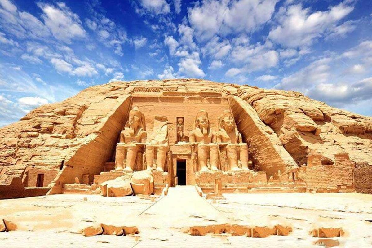 una vista del temple d'Abu Simbel