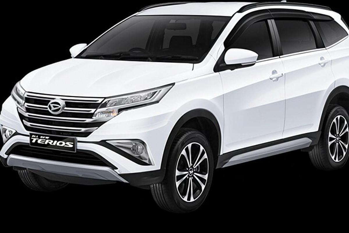 zaparkované bílé Mitsubishi Xpander