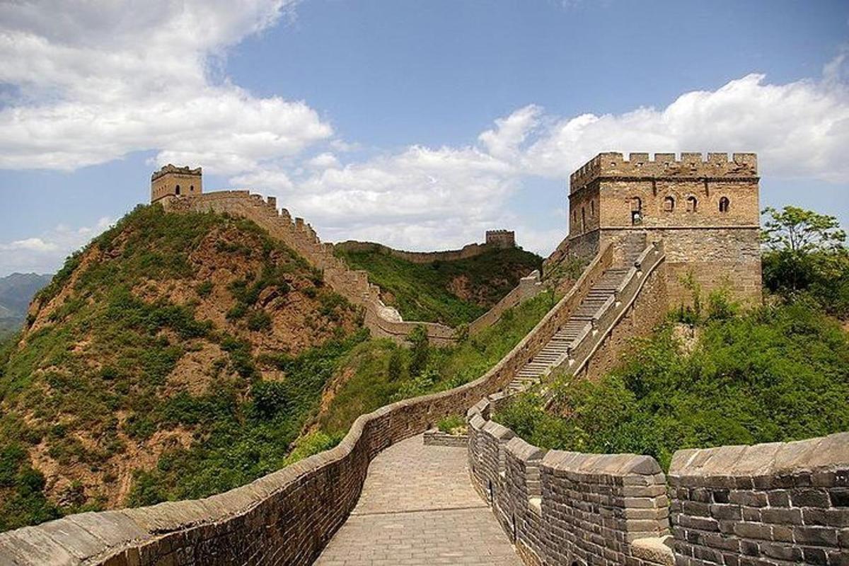 a view of the great wall of china