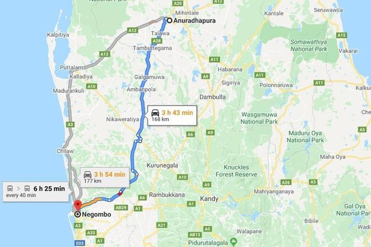 mapa silnice s modrou