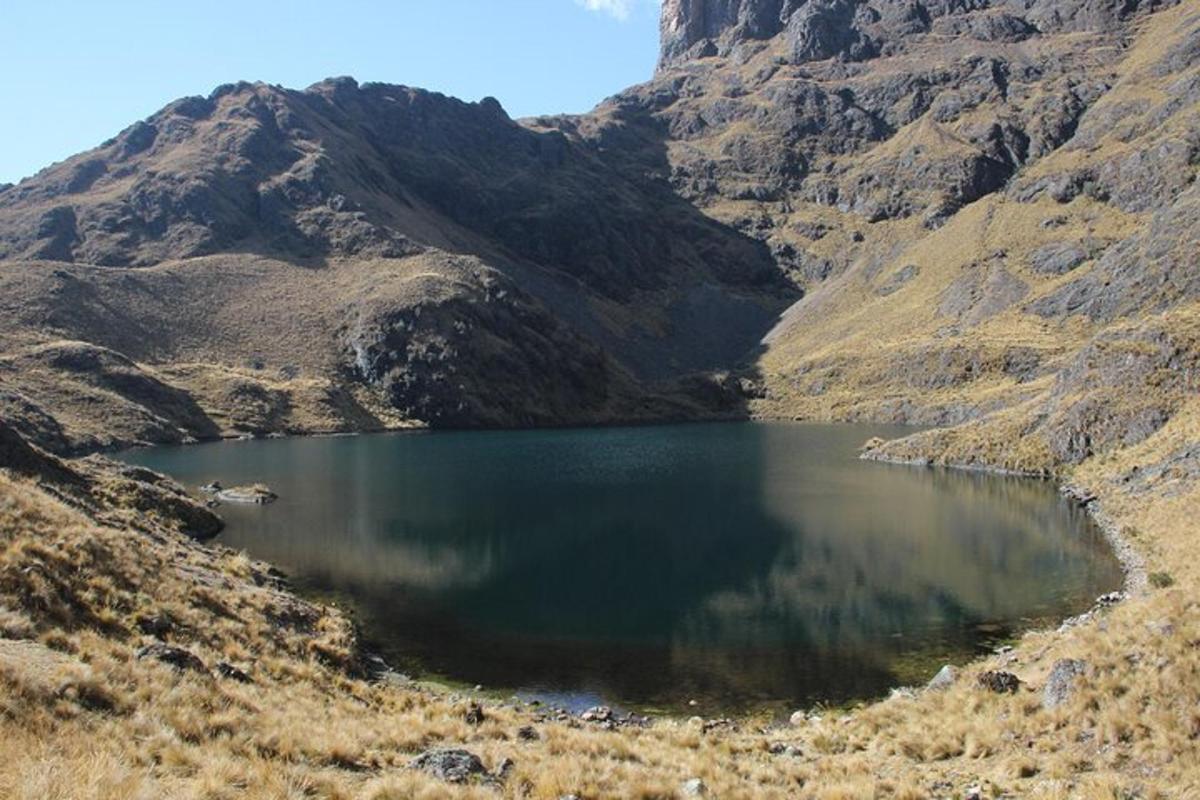 a lake in the middle of a mountain
