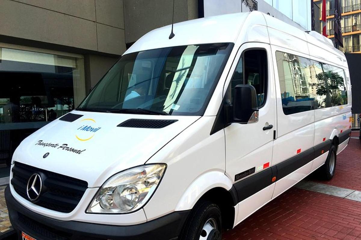 un furgone bianco è parcheggiato su una strada