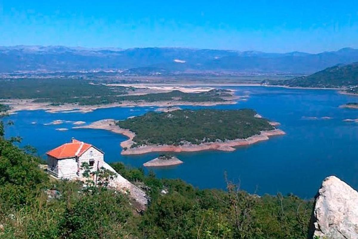 an island in a large body of water