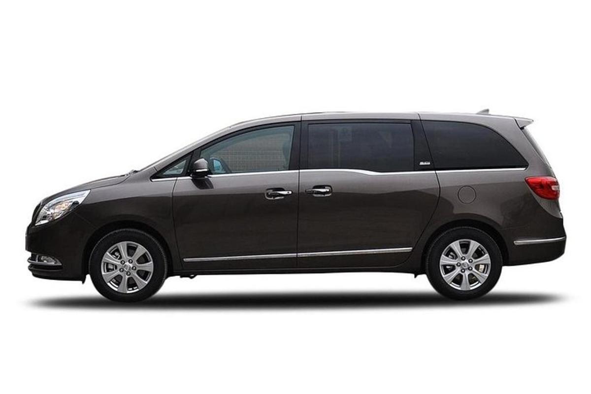 a black van parked on a white background