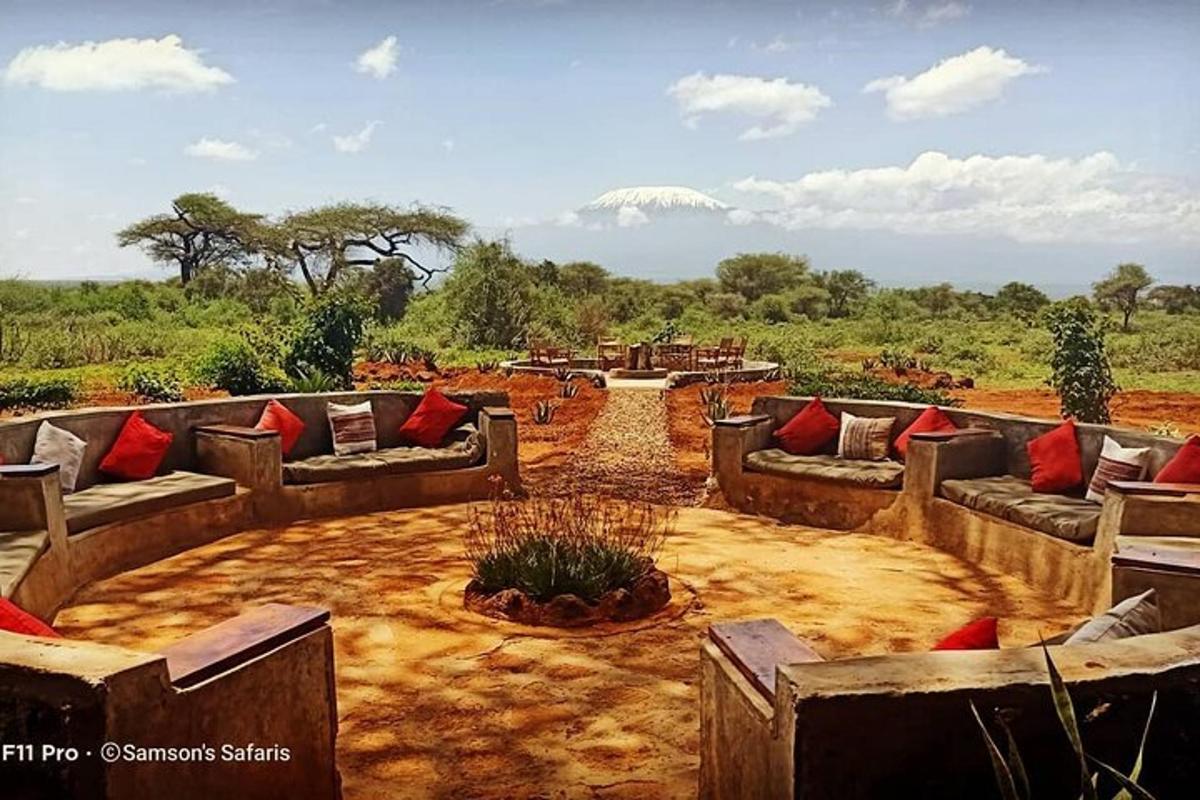 ruang tamu dengan sofa di tengah-tengah savana