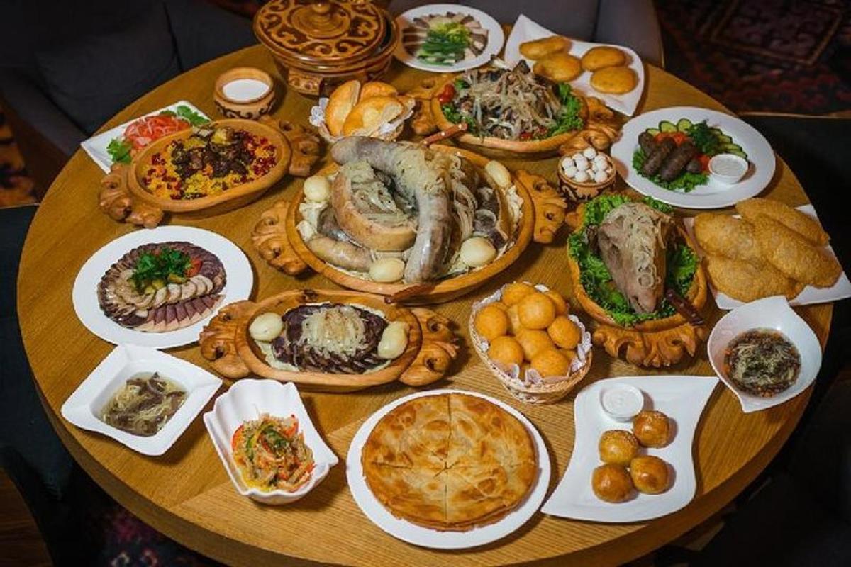 a table filled with lots of different types of food