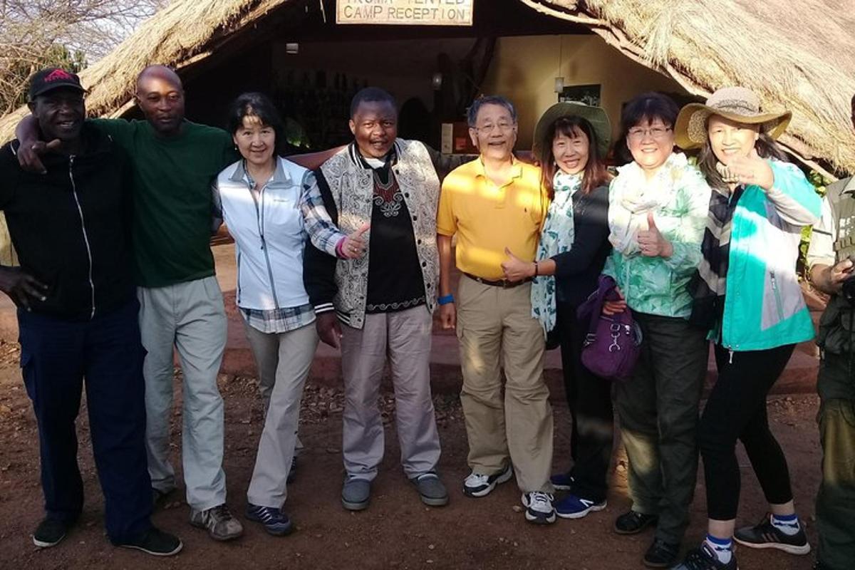 a group of people posing for a picture