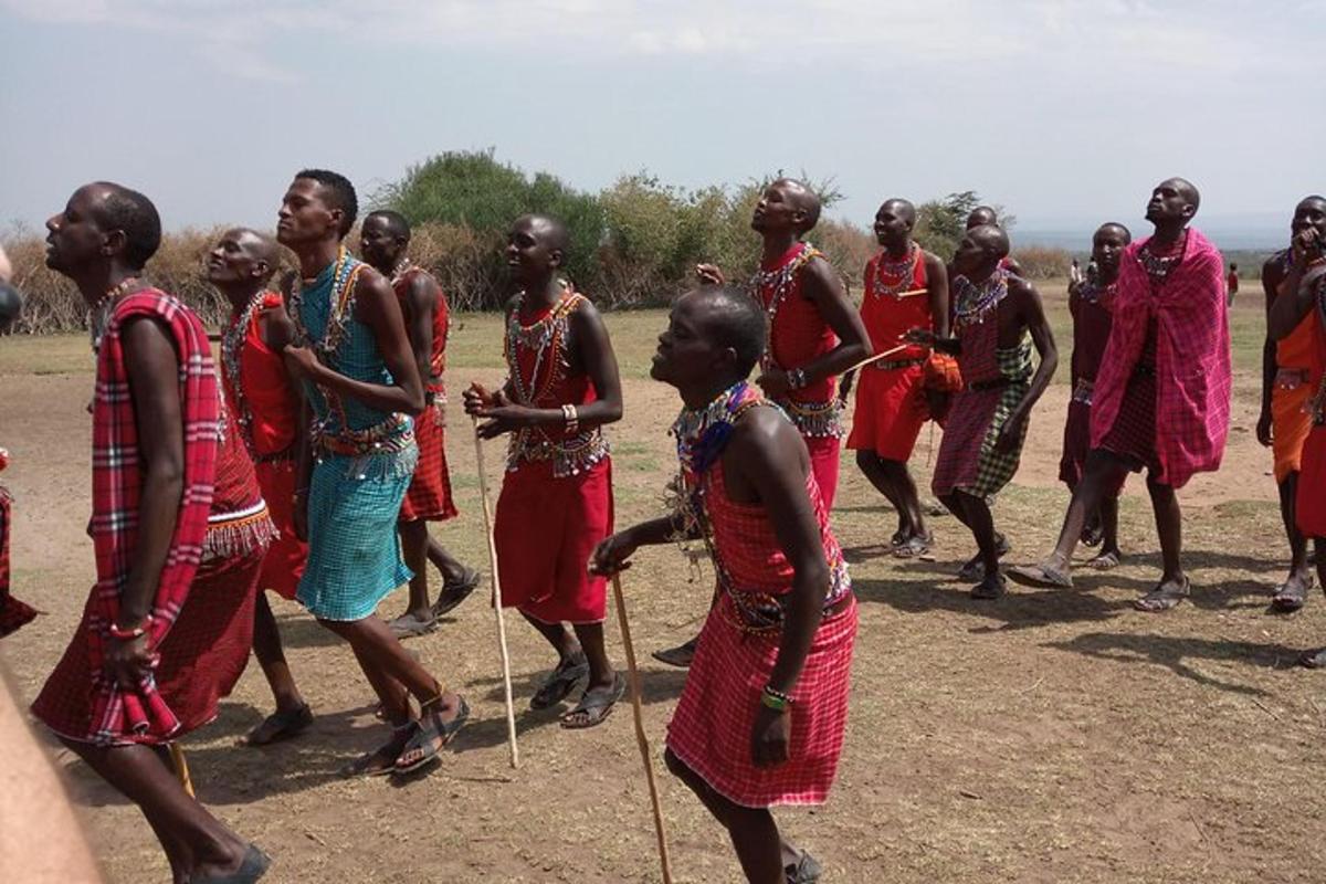 a group of people walking in a field