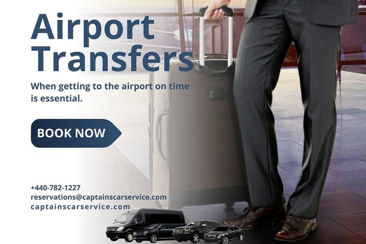 a magazine advertisement for an airport transfers car