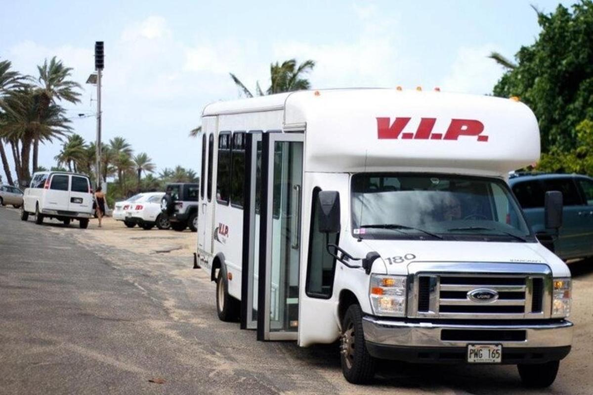 un autobus bianco parcheggiato sul ciglio di una strada
