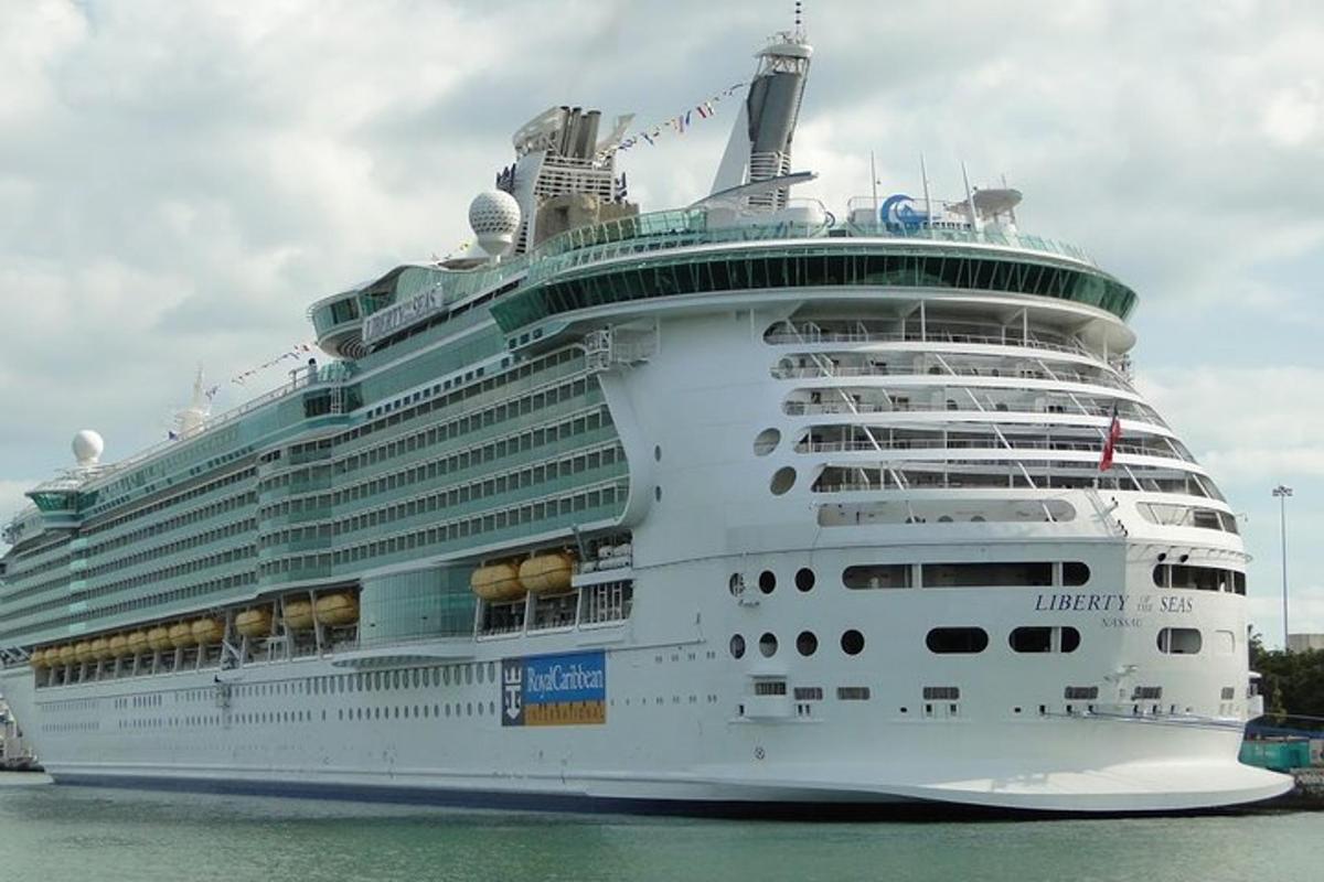 et cruiseskip ligger til kai i vannet