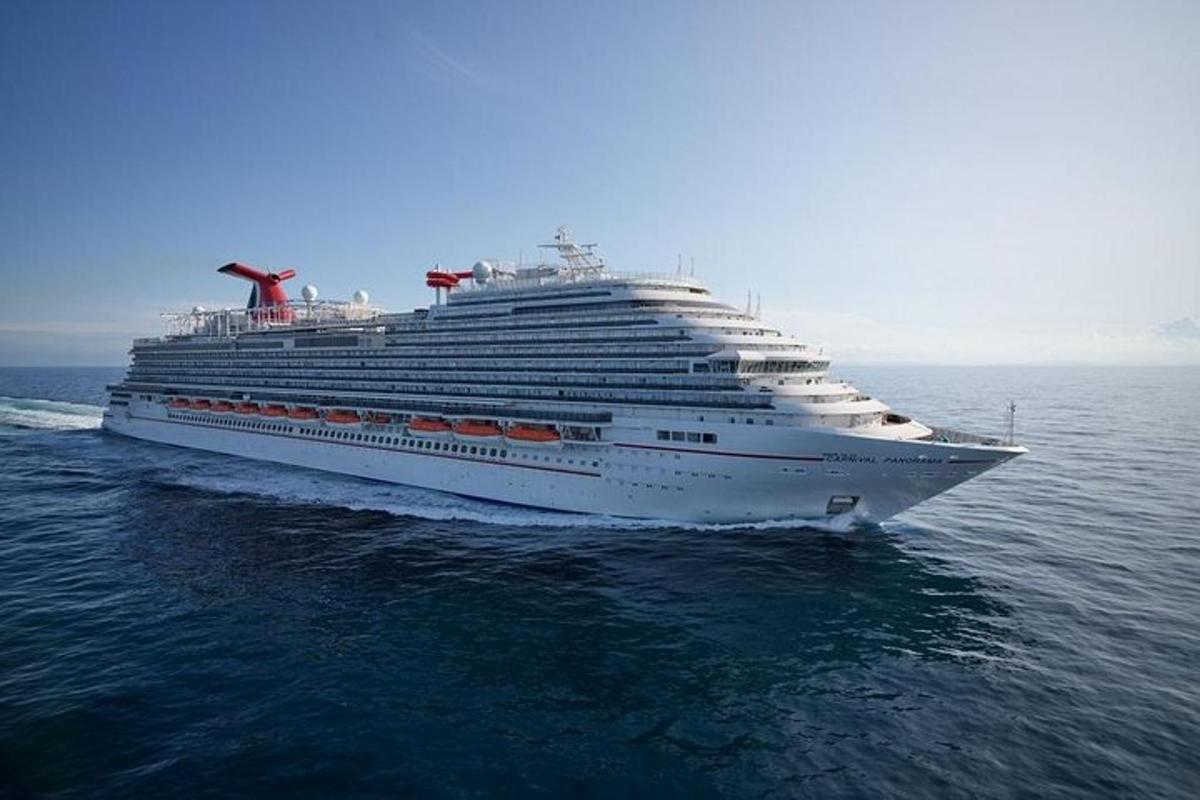 a cruise ship in the ocean on the water