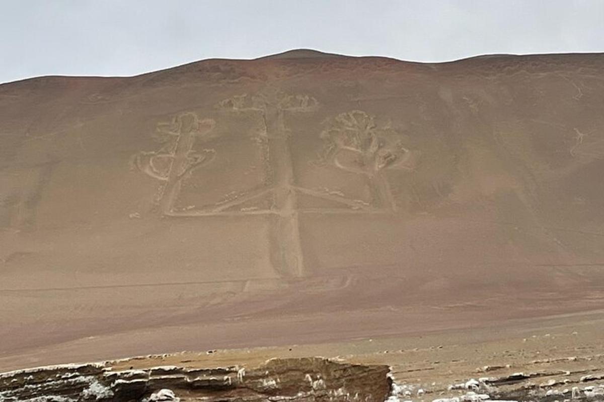 un dipinto di tre palme nel deserto