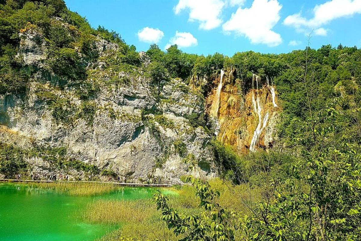 a view of a mountain with a body of water