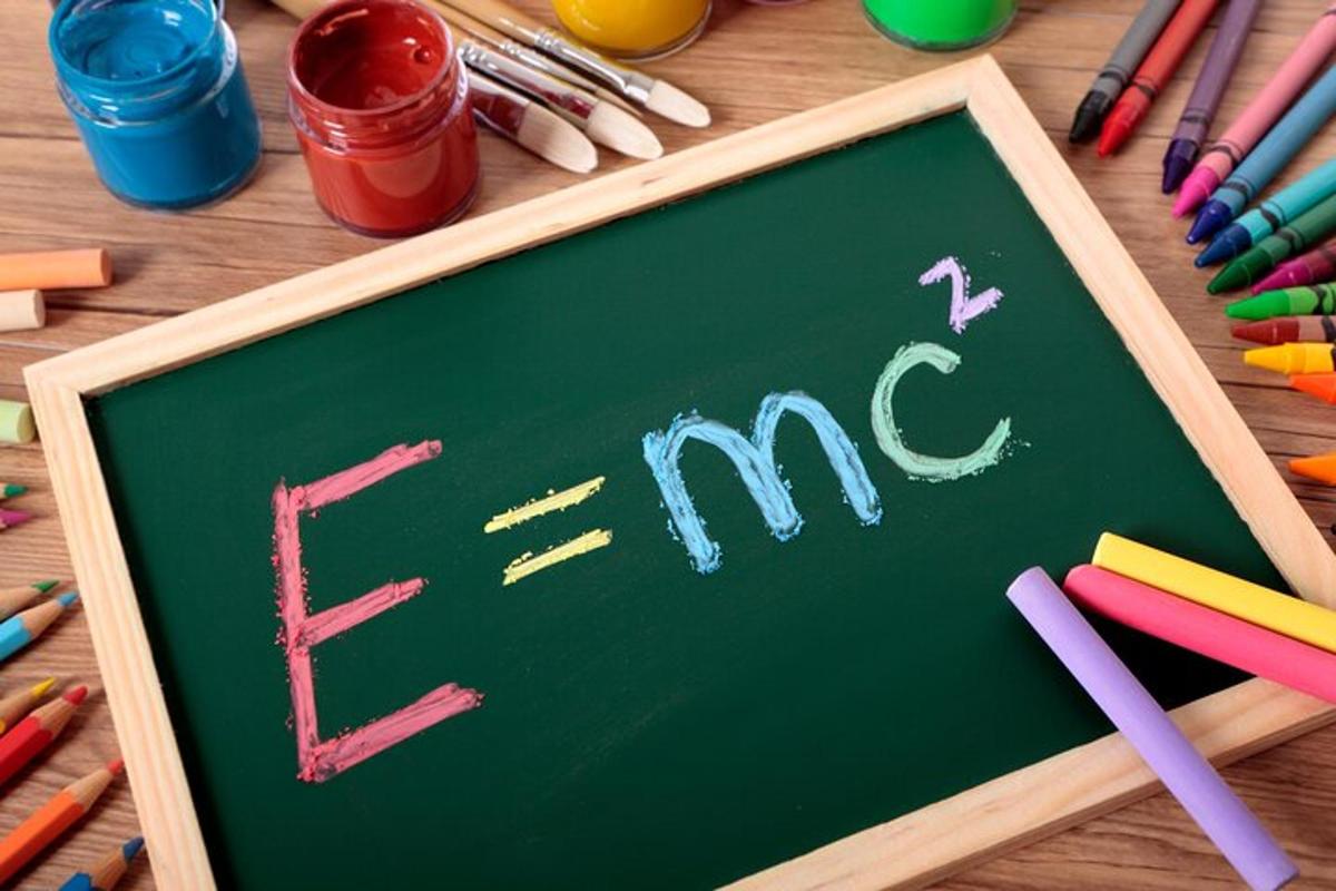 a green chalkboard with the word learn written on it