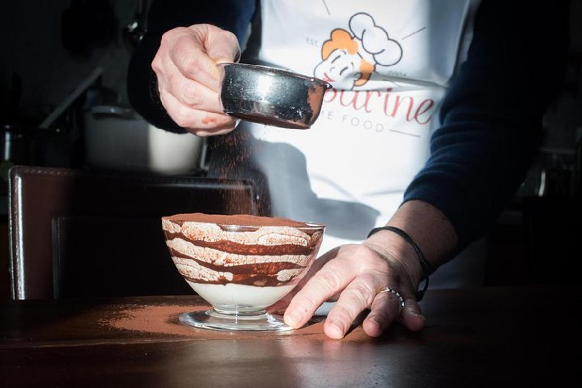 a person taking a picture of a bowl on a table