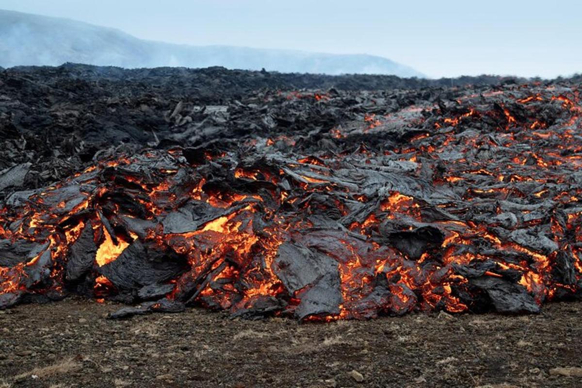 a large pile of fire on the ground
