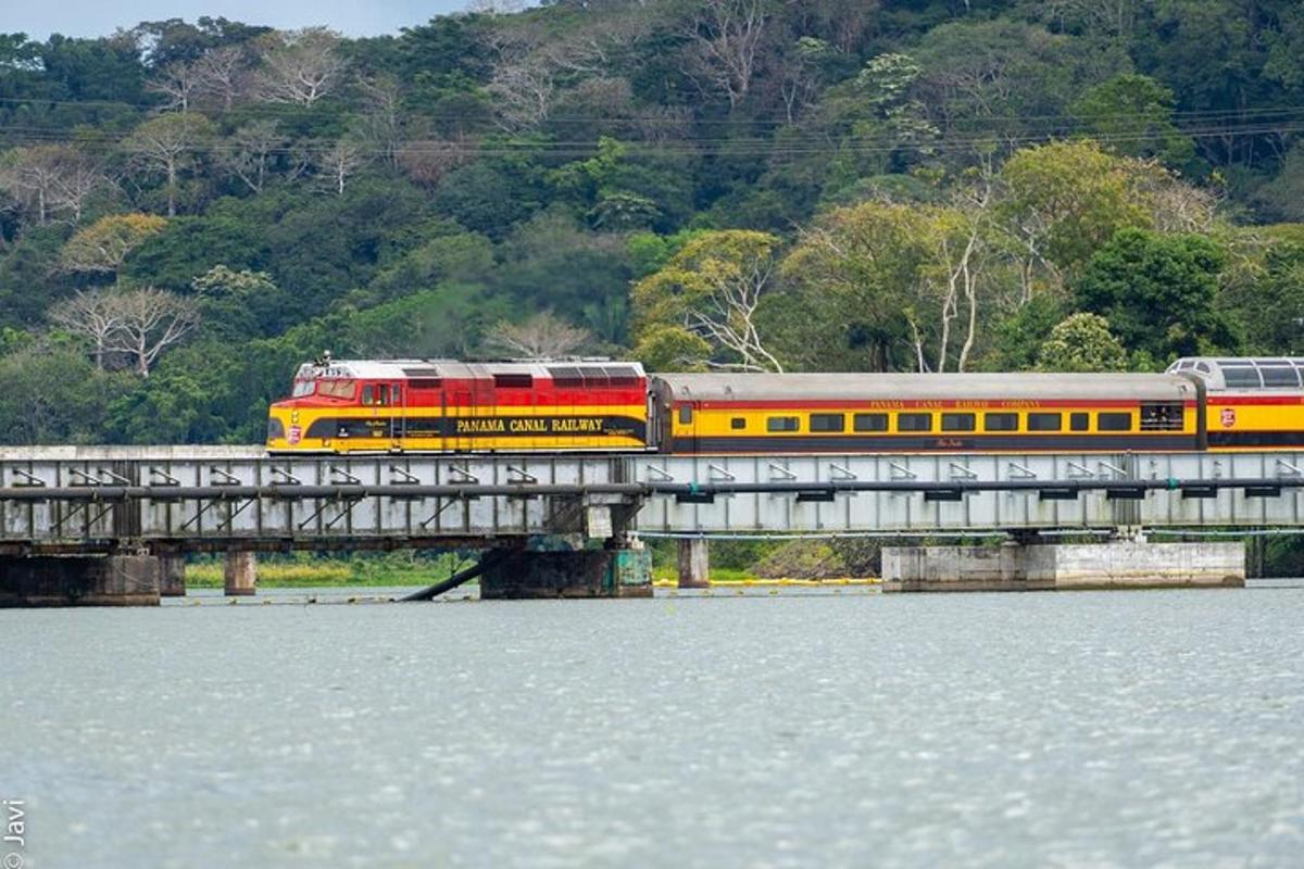 a train on a bridge over a body of water