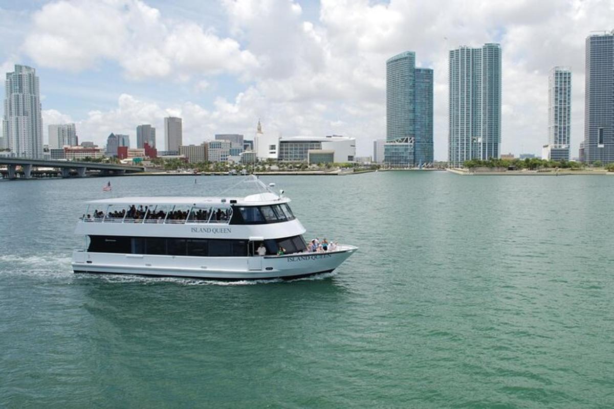 a boat with a lot of people on it in the water