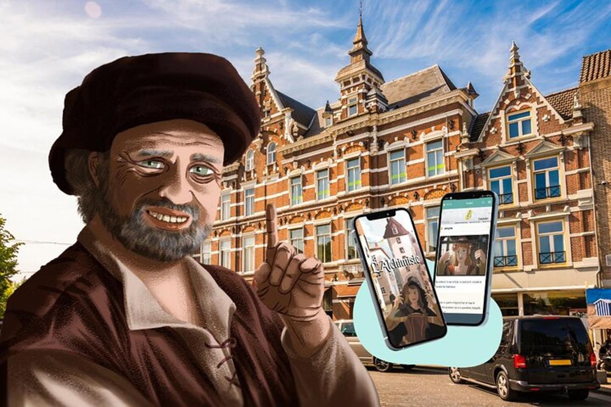 una statua di un uomo che tiene in mano un telefono cellulare