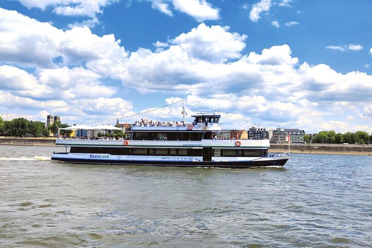 a boat on the water with people on it