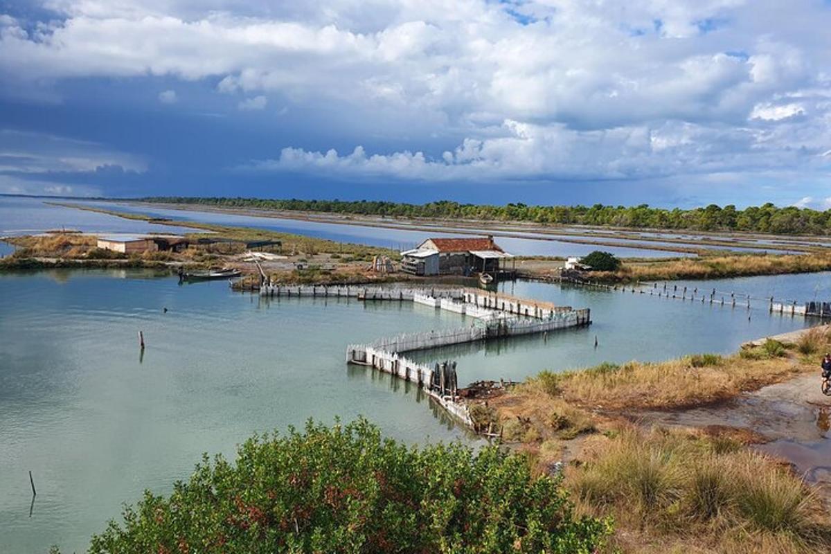 uno specchio d'acqua con un molo al centro