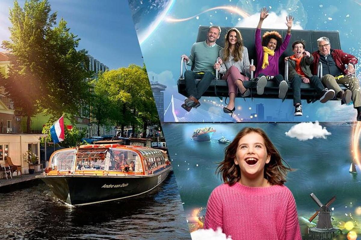 un collage di foto di un gruppo di persone su una barca