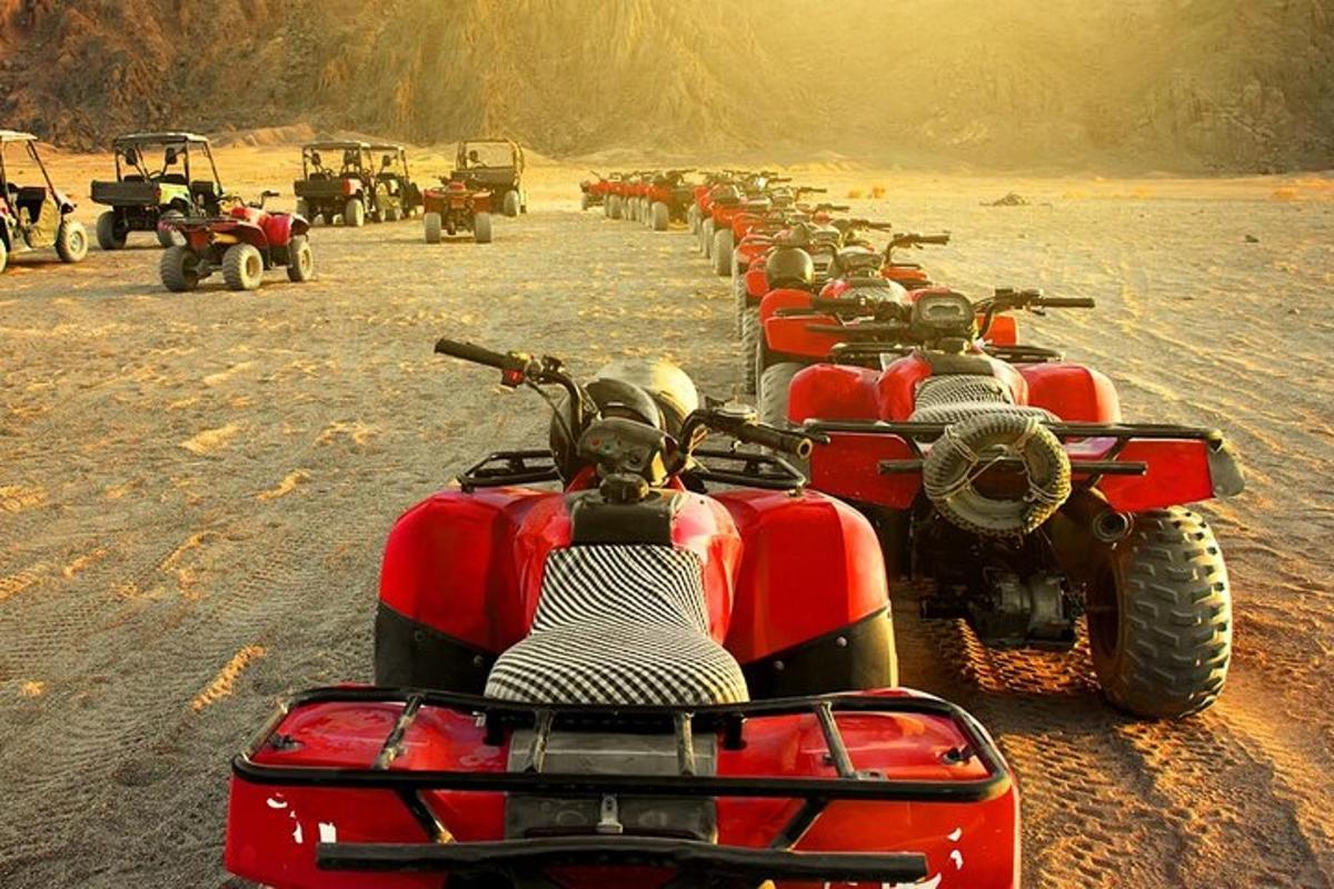 una fila de motocicletas estacionadas en un camino de tierra