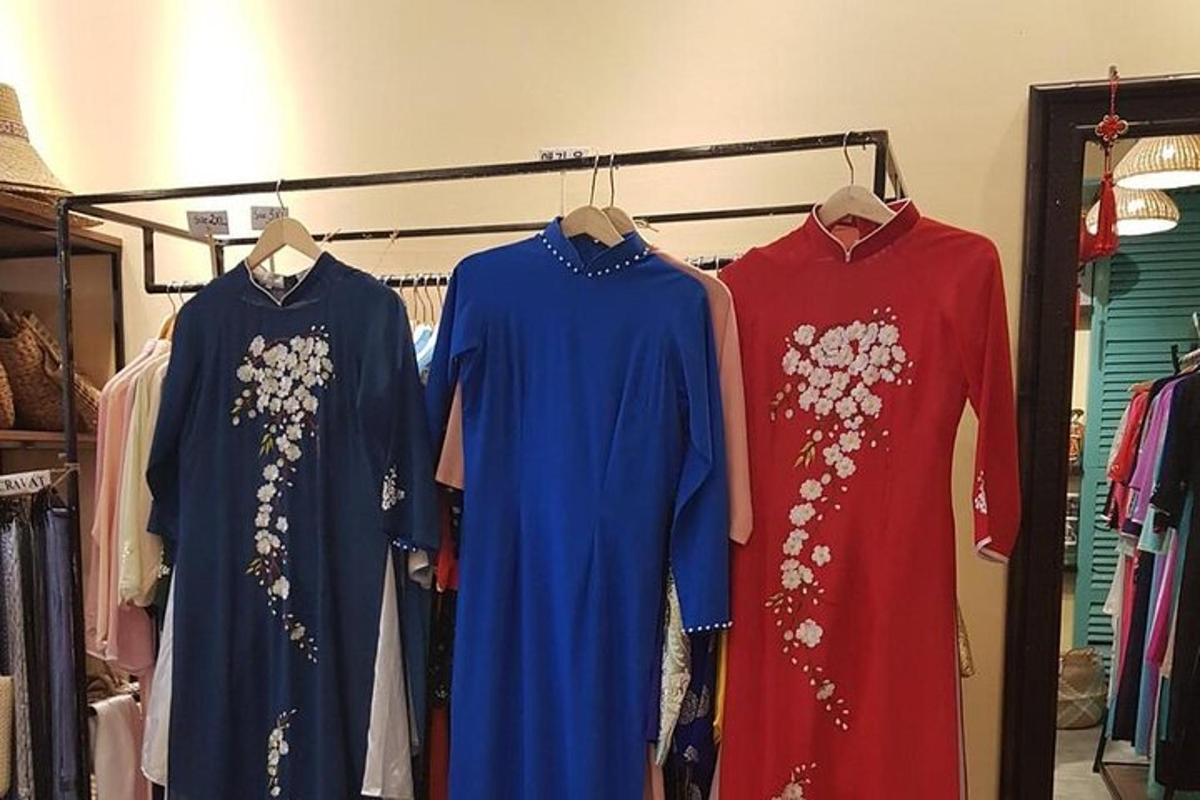 a group of clothes on display in a store