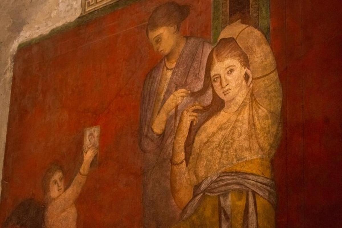 a painting of a painting of a man and a woman