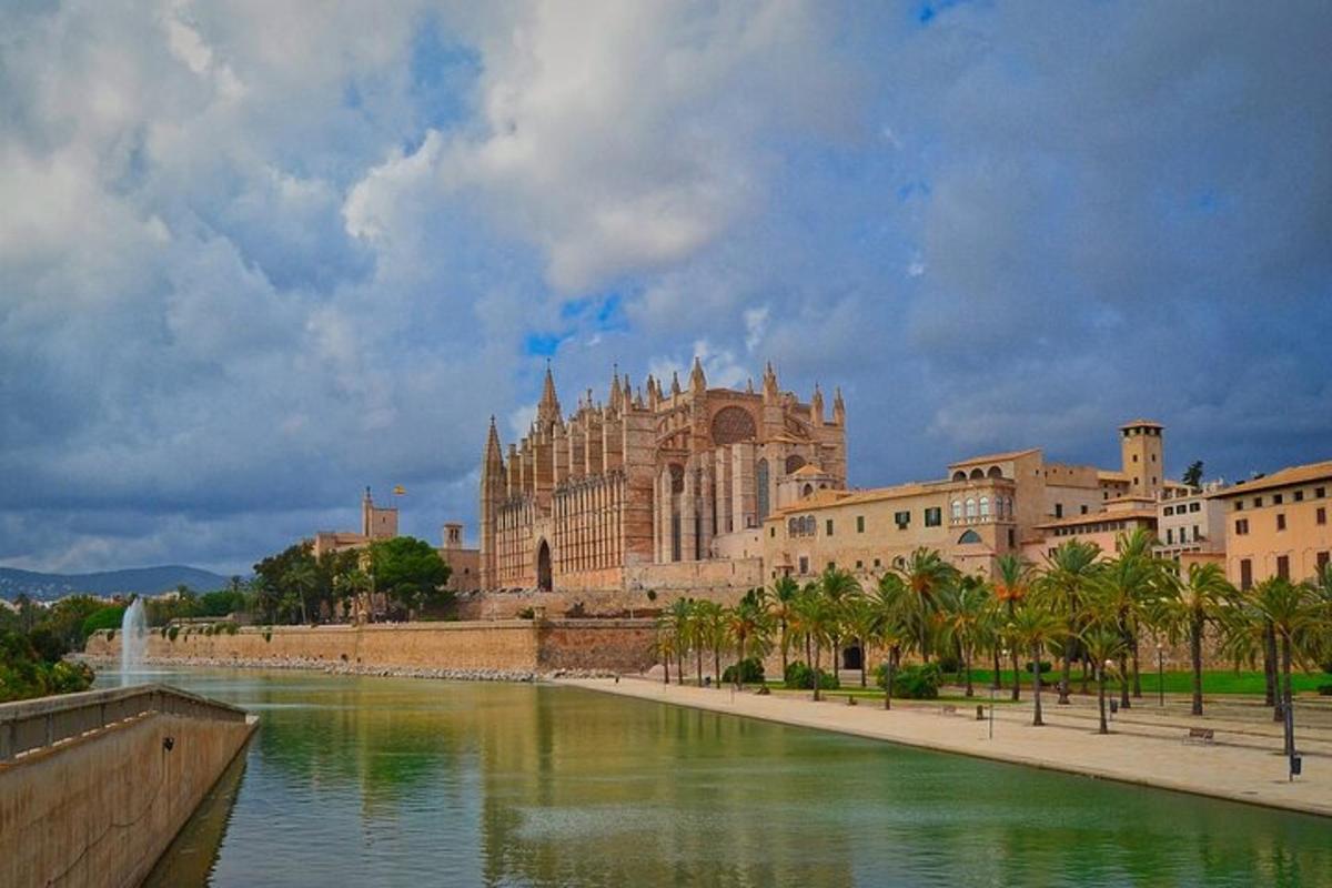 a large building next to a body of water