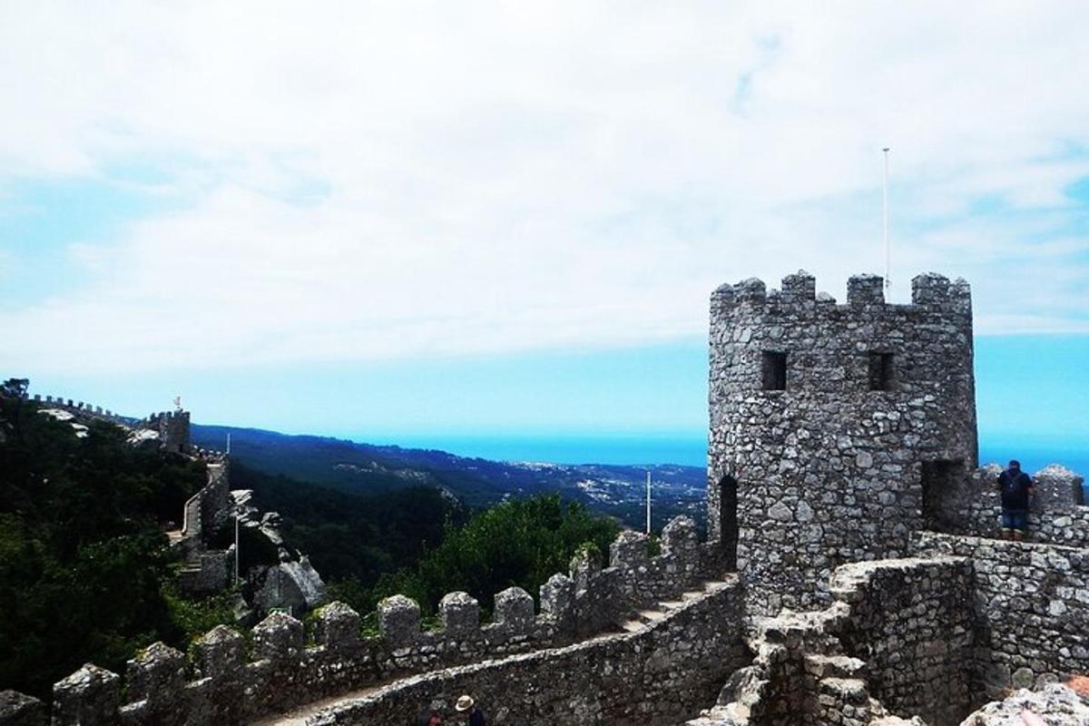 o persoană care stă deasupra unui castel