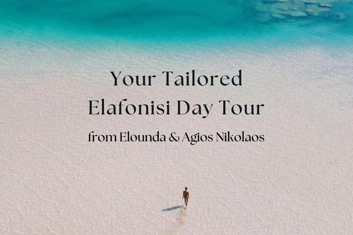 a man standing on a beach with the words your tailored eliotatonin day tour