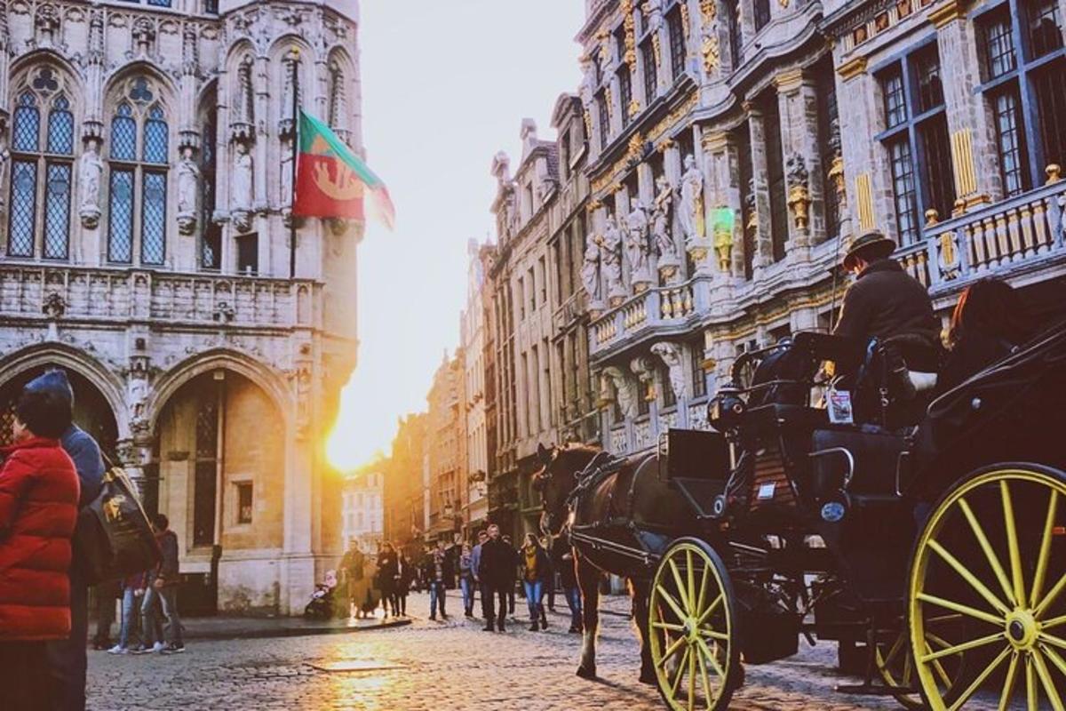 một cỗ xe ngựa kéo trên phố thành phố