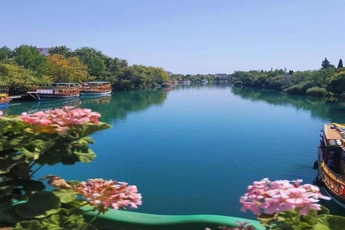 a view of a river with boats on it