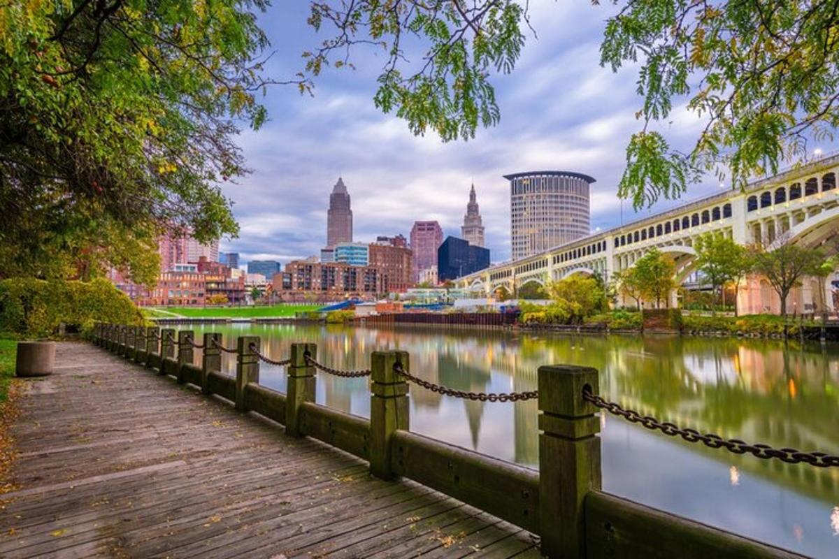 a view of the city from the river