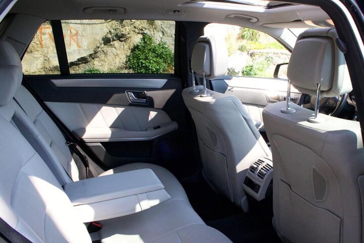 a view of the back seats of a car