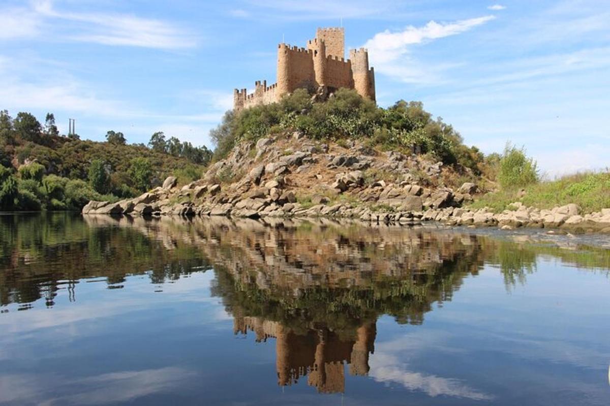 a castle on an island in the water