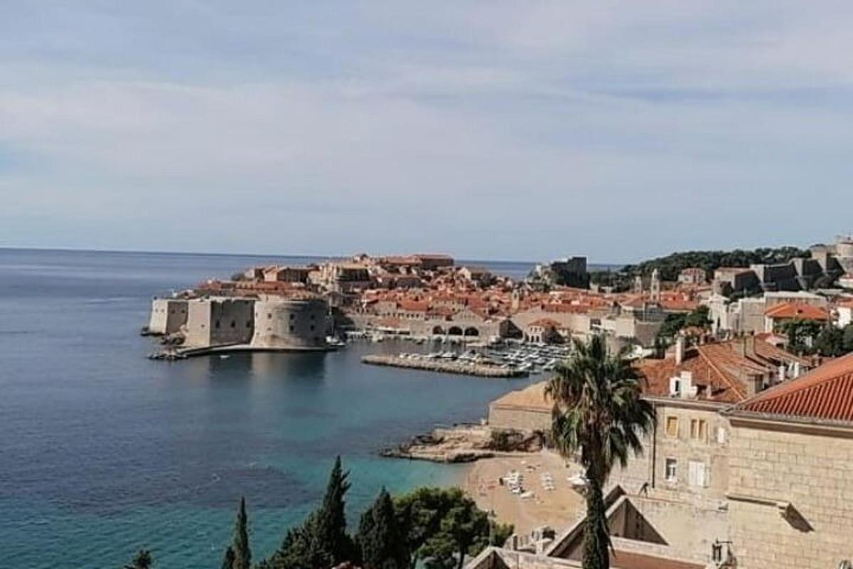 θέα μιας πόλης με υδάτινο σώμα