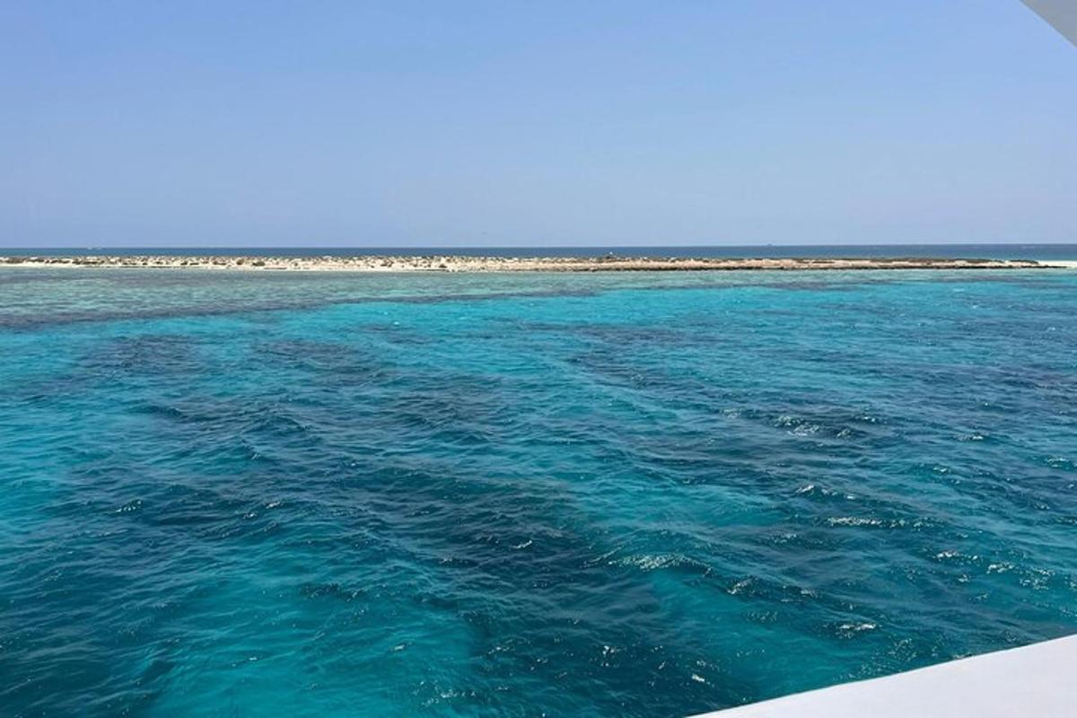 a view of the ocean from a boat in the water