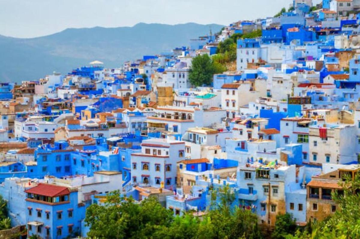 pemandangan bandar biru chefchaouen
