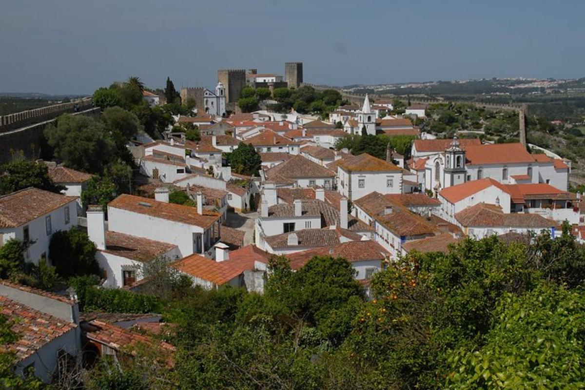 un poble amb cases blanques i teulades vermelles