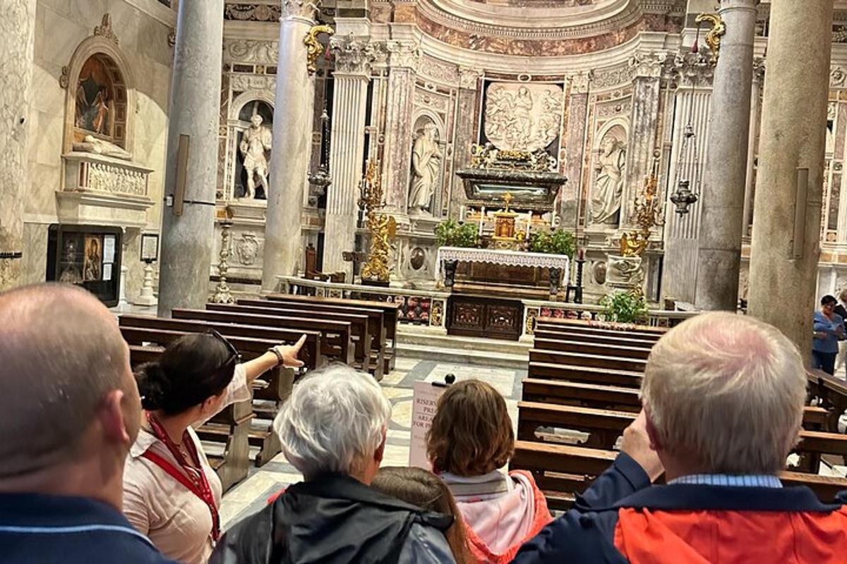 a group of people sitting in a church