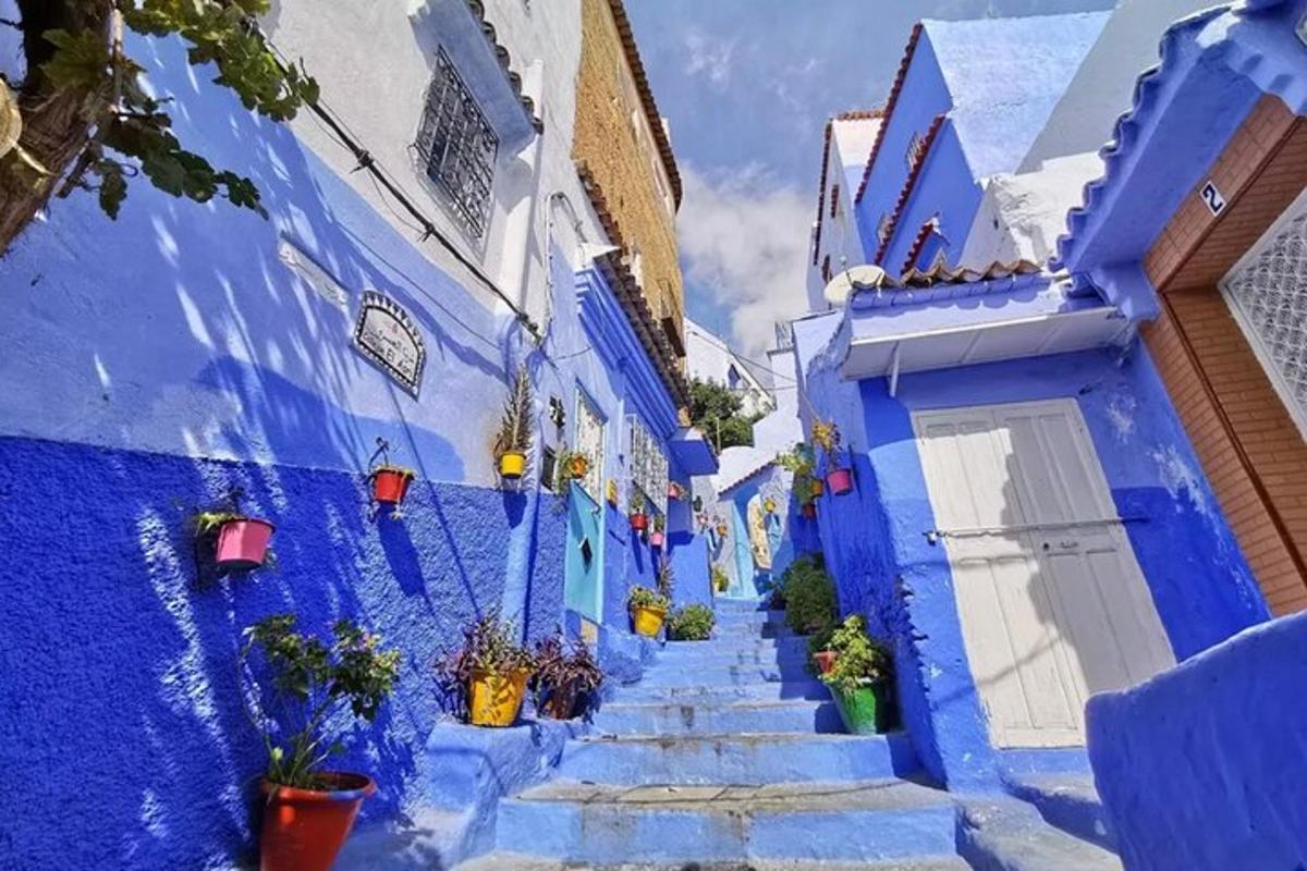 an alley in the blue city of chefchaouen