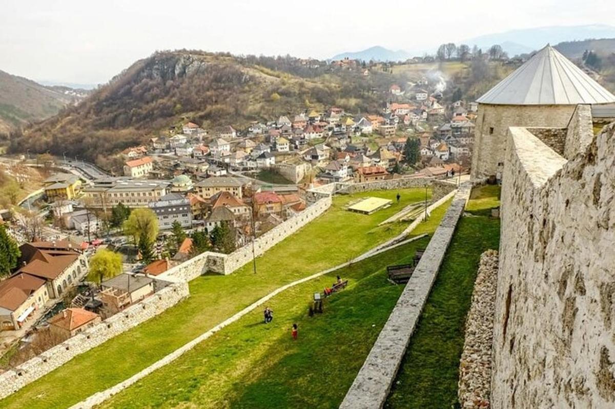a view of a city from the top of a castle
