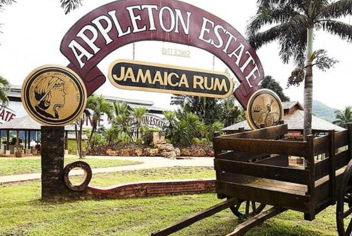 papan tanda di hadapan papan tanda lari jamaica