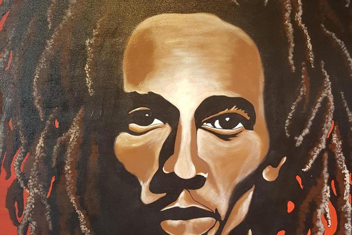 a painting of a woman with long hair