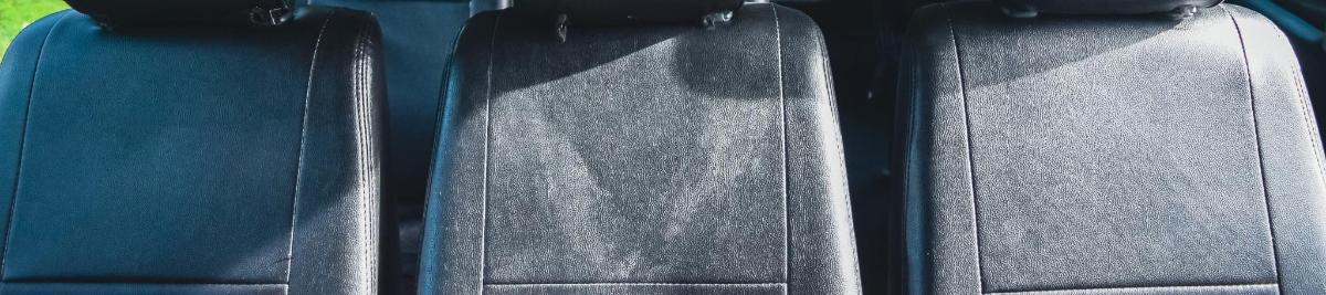 two seats in the back of a car