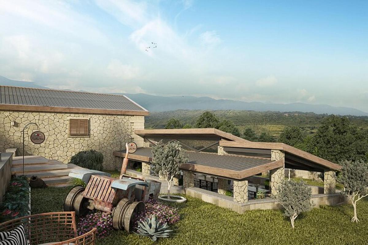 uma casa com vista para um quintal